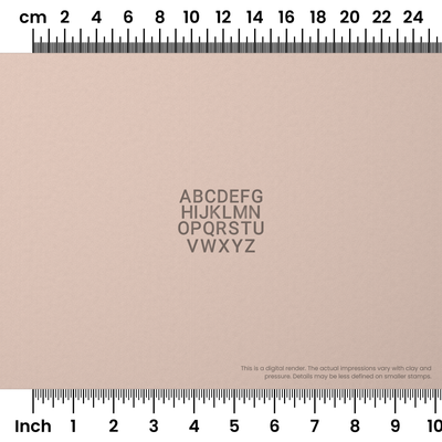 Roboto | All Caps | Alphabet Stamp Sets - Ceramind® Tools