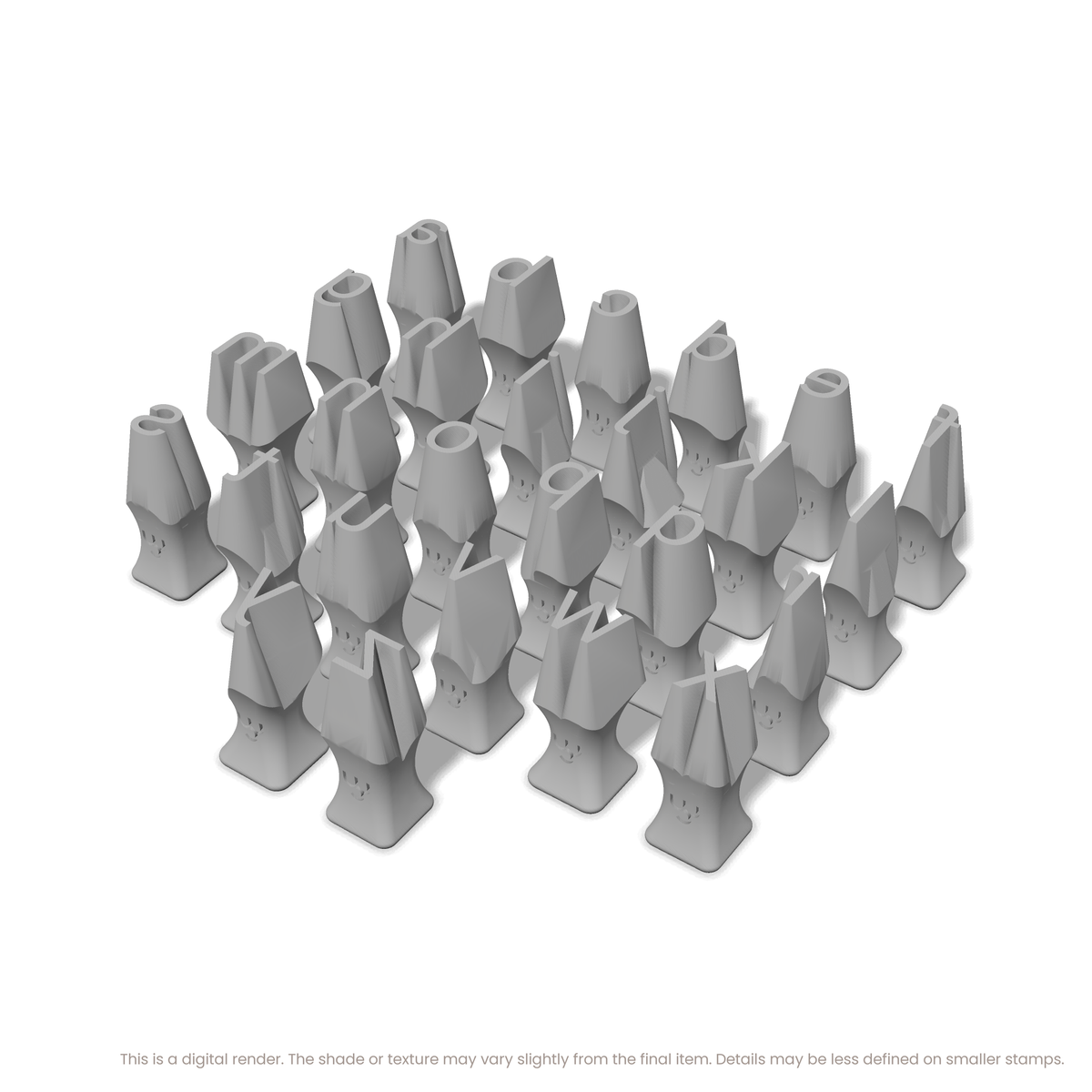Roboto | Lowercase | Alphabet Stamp Sets - Ceramind® Tools