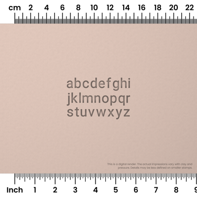 Roboto | Lowercase | Alphabet Stamp Sets - Ceramind® Tools