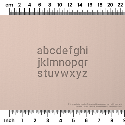 Roboto | Lowercase | Alphabet Stamp Sets - Ceramind® Tools
