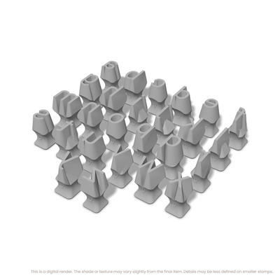 Roboto | Lowercase | Alphabet Stamp Sets - Ceramind® Tools