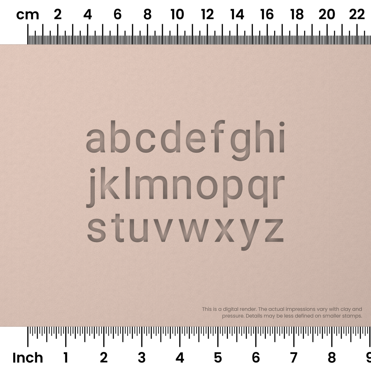 Roboto | Lowercase | Alphabet Stamp Sets - Ceramind® Tools