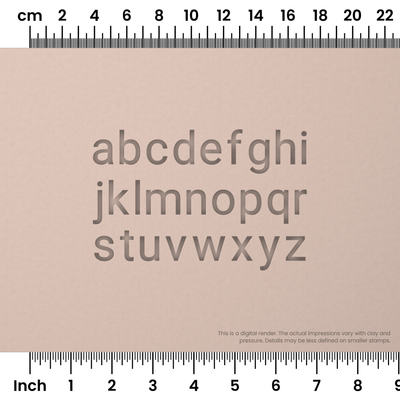 Roboto | Lowercase | Alphabet Stamp Sets - Ceramind® Tools