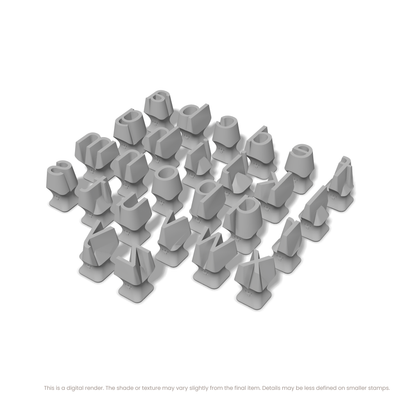 Roboto | Lowercase | Alphabet Stamp Sets - Ceramind® Tools