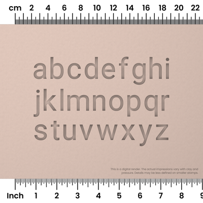 Roboto | Lowercase | Alphabet Stamp Sets - Ceramind® Tools