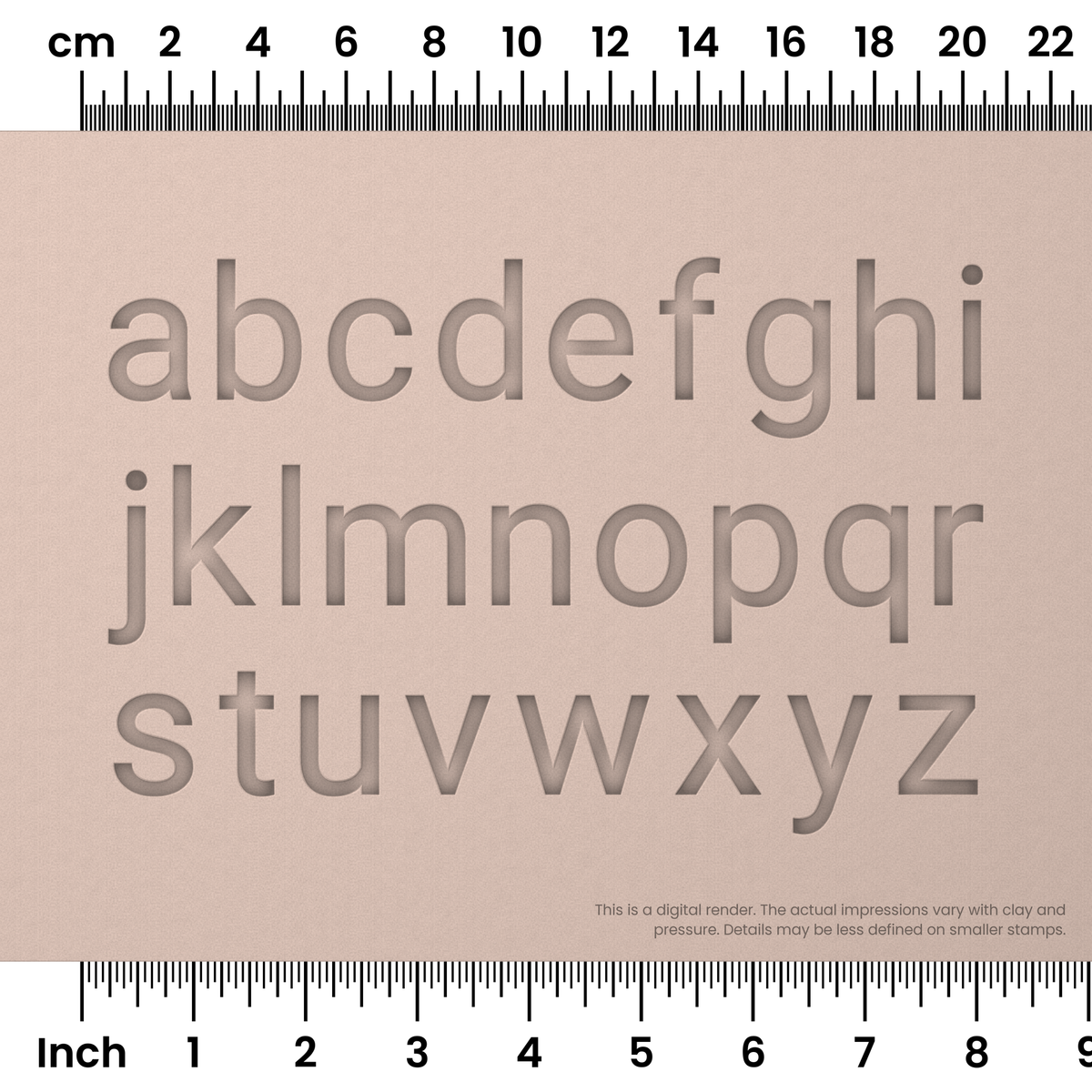 Roboto | Lowercase | Alphabet Stamp Sets - Ceramind® Tools