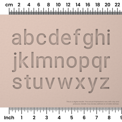 Roboto | Lowercase | Alphabet Stamp Sets - Ceramind® Tools