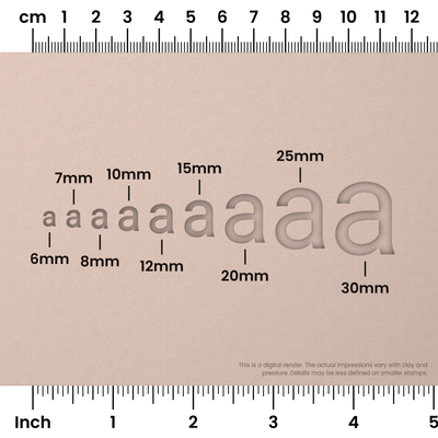Roboto | Lowercase | Alphabet Stamp Sets - Ceramind® Tools
