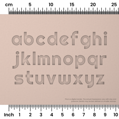 Righteous | Lowercase | Alphabet Stamp Sets - Ceramind® Tools
