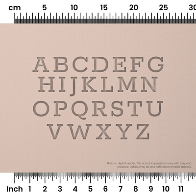 Rokkitt | All Caps | Alphabet Stamp Sets - Ceramind® Tools