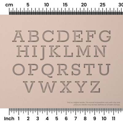Rokkitt | All Caps | Alphabet Stamp Sets - Ceramind® Tools
