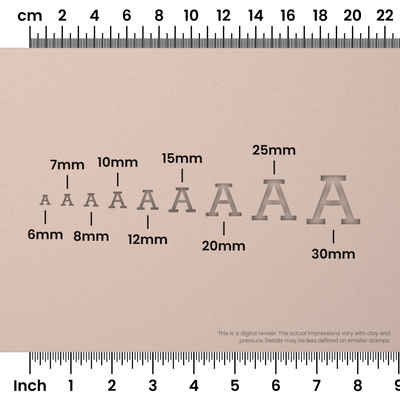 Rokkitt | All Caps | Alphabet Stamp Sets - Ceramind® Tools