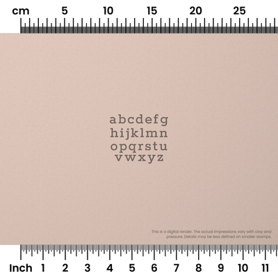 Rokkitt | Lowercase | Alphabet Stamp Sets - Ceramind® Tools