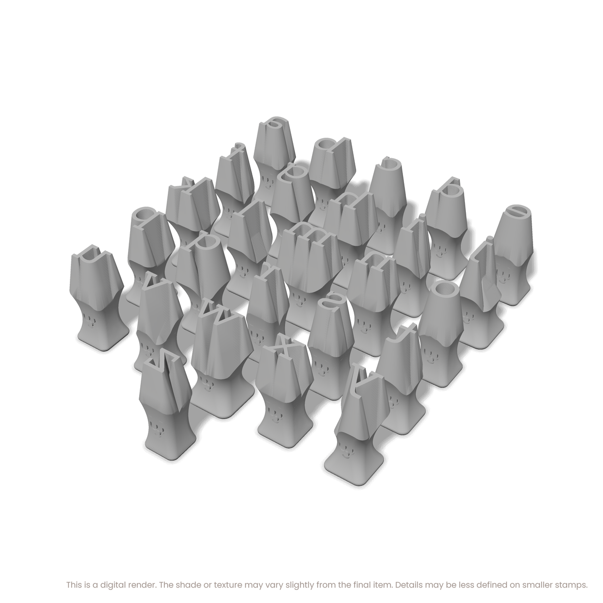 Rokkitt | Lowercase | Alphabet Stamp Sets - Ceramind® Tools