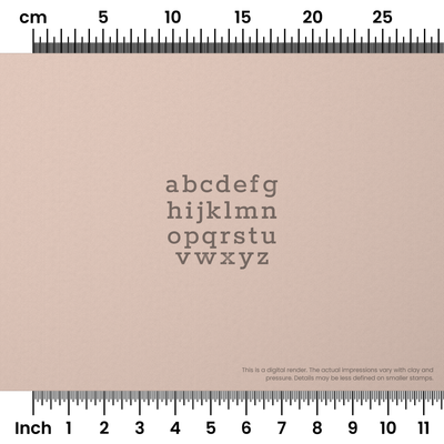 Rokkitt | Lowercase | Alphabet Stamp Sets - Ceramind® Tools