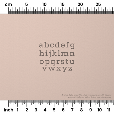 Rokkitt | Lowercase | Alphabet Stamp Sets - Ceramind® Tools