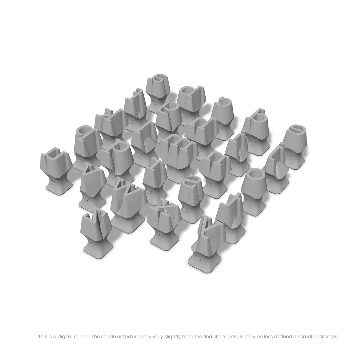 Rokkitt | Lowercase | Alphabet Stamp Sets - Ceramind® Tools