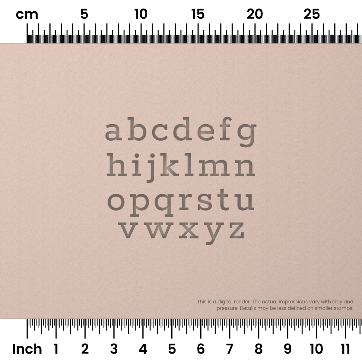 Rokkitt | Lowercase | Alphabet Stamp Sets - Ceramind® Tools