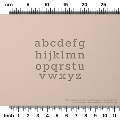 Rokkitt | Lowercase | Alphabet Stamp Sets - Ceramind® Tools