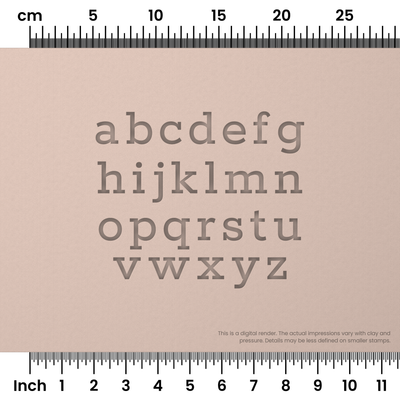 Rokkitt | Lowercase | Alphabet Stamp Sets - Ceramind® Tools