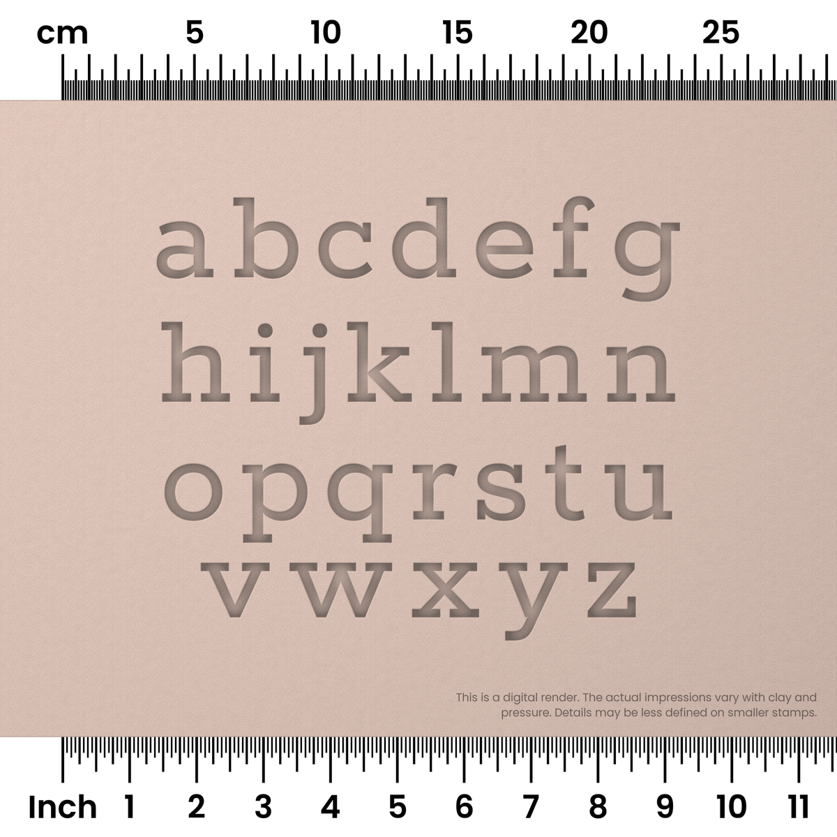 Rokkitt | Lowercase | Alphabet Stamp Sets - Ceramind® Tools