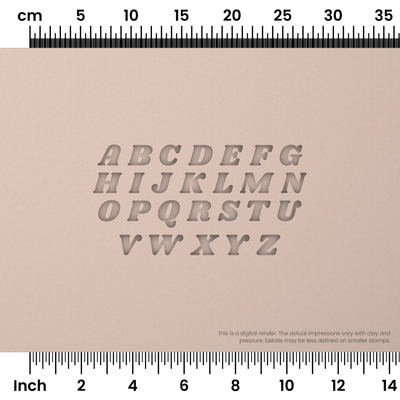 Shrikhand | All Caps | Alphabet Stamp Sets - Ceramind® Tools