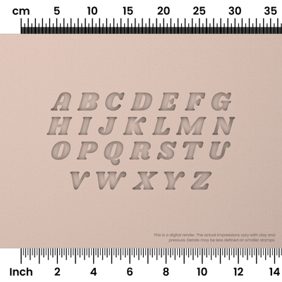 Shrikhand | All Caps | Alphabet Stamp Sets - Ceramind® Tools