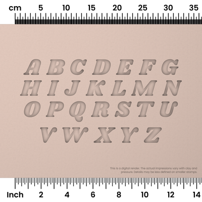Shrikhand | All Caps | Alphabet Stamp Sets - Ceramind® Tools