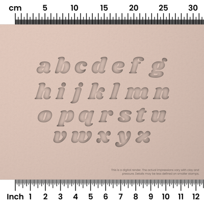Shrikhand | Lowercase | Alphabet Stamp Sets - Ceramind® Tools