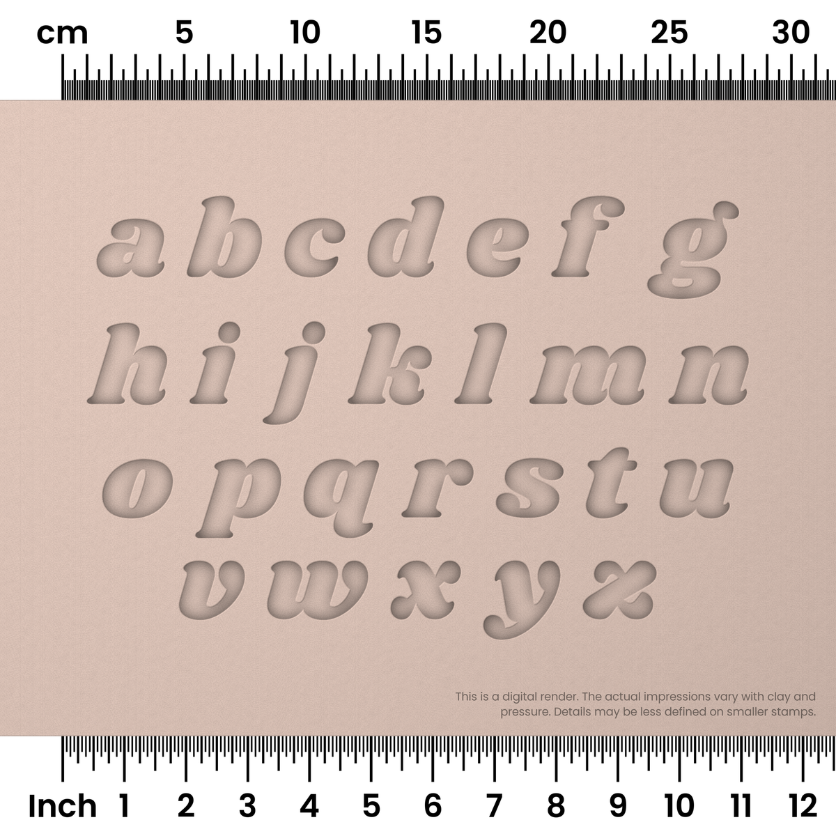 Shrikhand | Lowercase | Alphabet Stamp Sets - Ceramind® Tools