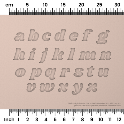 Shrikhand | Lowercase | Alphabet Stamp Sets - Ceramind® Tools