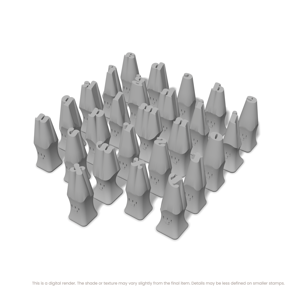 Shrikhand | Lowercase | Alphabet Stamp Sets - Ceramind® Tools