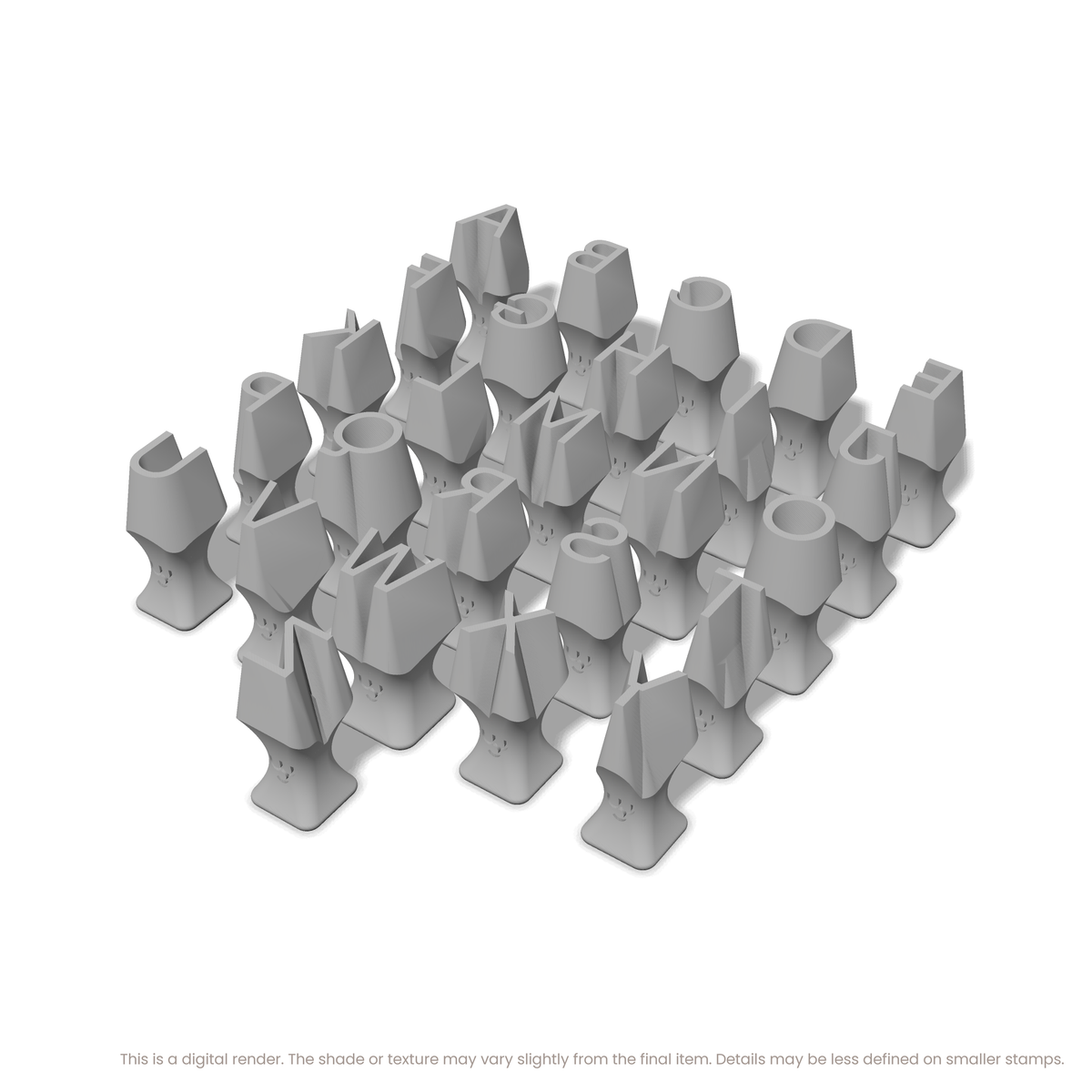 Sora | All Caps | Alphabet Stamp Sets - Ceramind® Tools