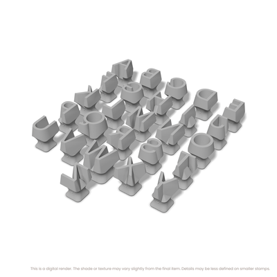 Sora | All Caps | Alphabet Stamp Sets - Ceramind® Tools