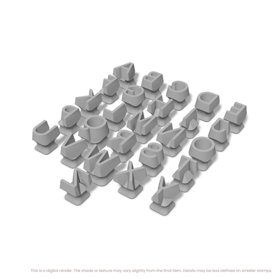 Sora | All Caps | Alphabet Stamp Sets - Ceramind® Tools