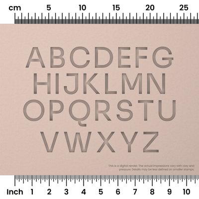 Sora | All Caps | Alphabet Stamp Sets - Ceramind® Tools