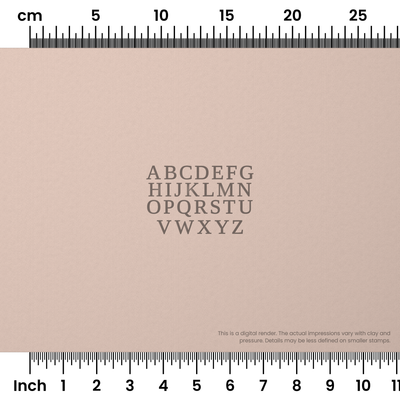 Tinos | All Caps | Alphabet Stamp Sets - Ceramind® Tools
