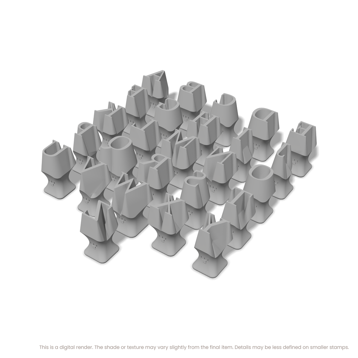 Tinos | All Caps | Alphabet Stamp Sets - Ceramind® Tools