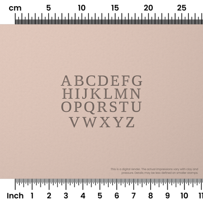 Tinos | All Caps | Alphabet Stamp Sets - Ceramind® Tools