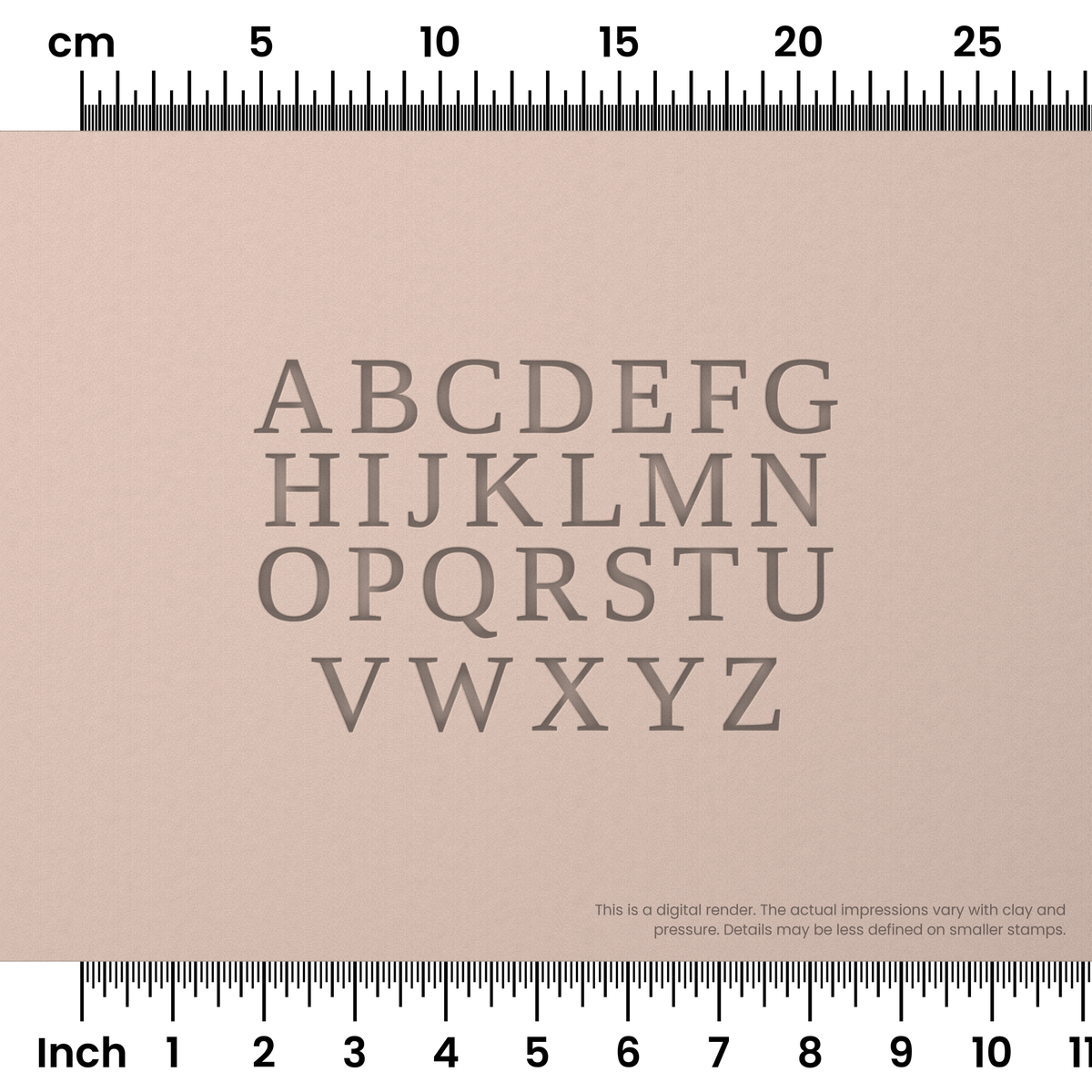 Tinos | All Caps | Alphabet Stamp Sets - Ceramind® Tools