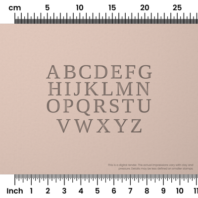 Tinos | All Caps | Alphabet Stamp Sets - Ceramind® Tools