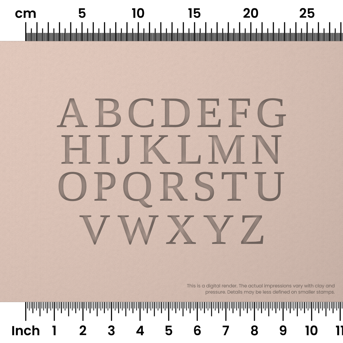 Tinos | All Caps | Alphabet Stamp Sets - Ceramind® Tools