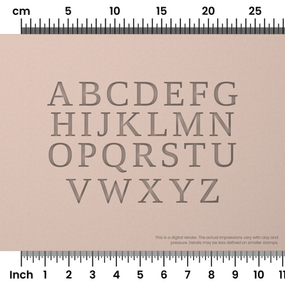 Tinos | All Caps | Alphabet Stamp Sets - Ceramind® Tools