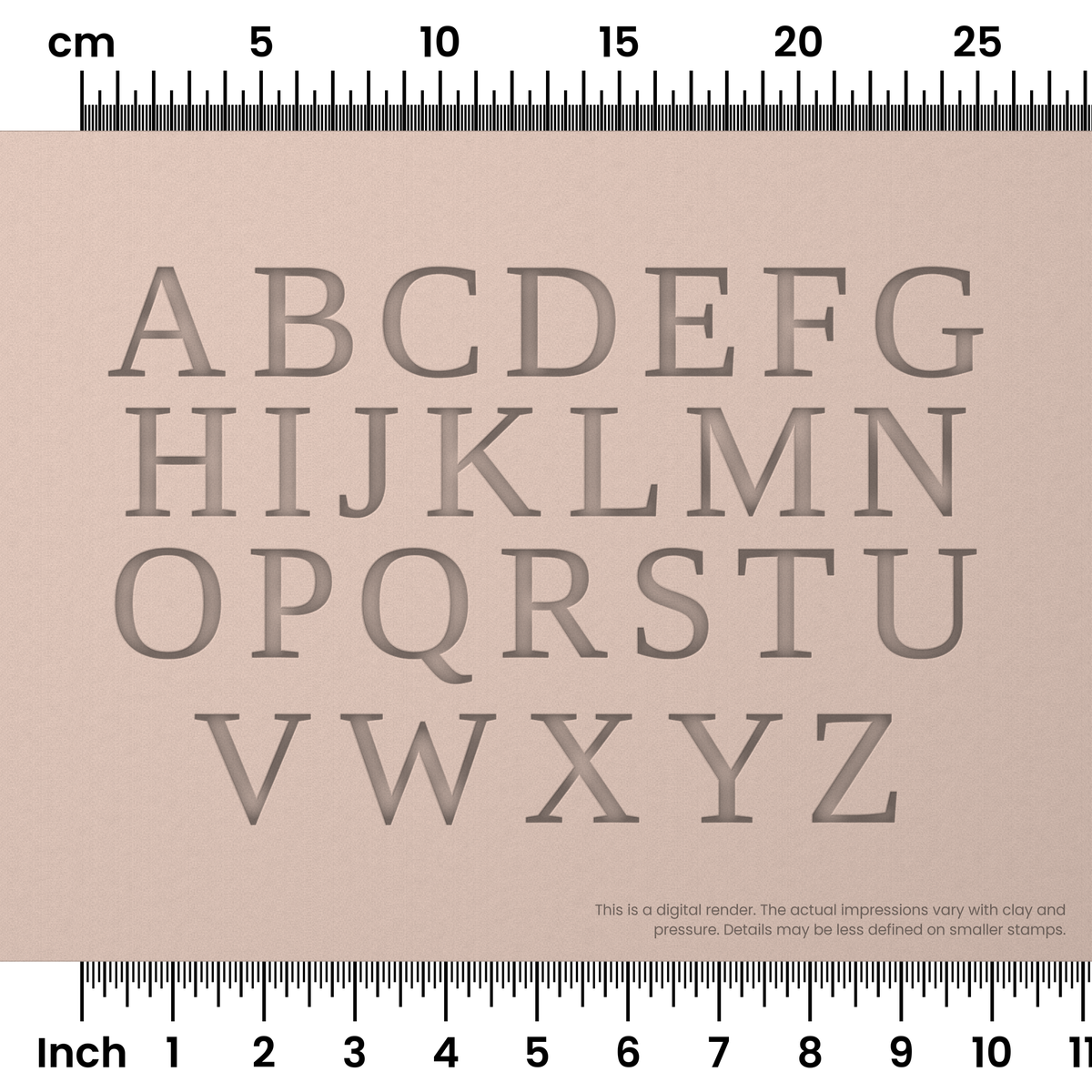 Tinos | All Caps | Alphabet Stamp Sets - Ceramind® Tools