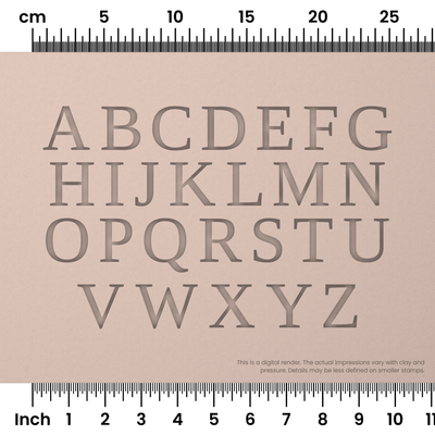 Tinos | All Caps | Alphabet Stamp Sets - Ceramind® Tools