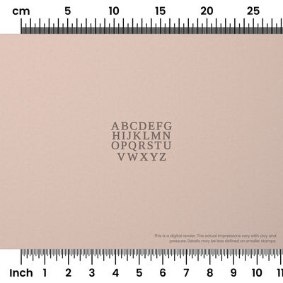 Tinos | All Caps | Alphabet Stamp Sets - Ceramind® Tools