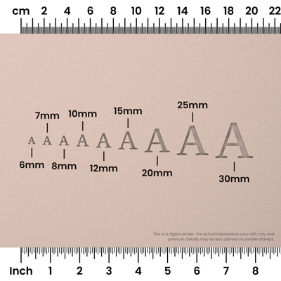 Tinos | All Caps | Alphabet Stamp Sets - Ceramind® Tools