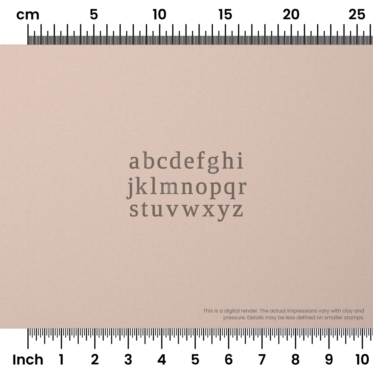 Tinos | Lowercase | Alphabet Stamp Sets - Ceramind® Tools