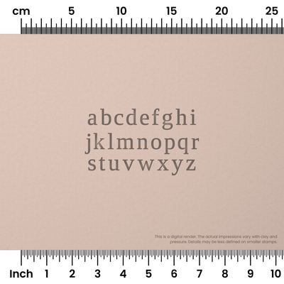 Tinos | Lowercase | Alphabet Stamp Sets - Ceramind® Tools