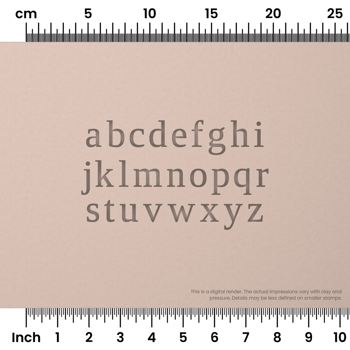 Tinos | Lowercase | Alphabet Stamp Sets - Ceramind® Tools